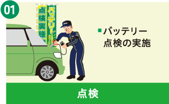 点検｜バッテリー点検の実施